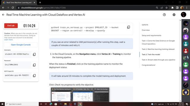 Real Time Machine Learning with Cloud Dataflow and Vertex AI || [GSP275] || Solution смотреть онлайн