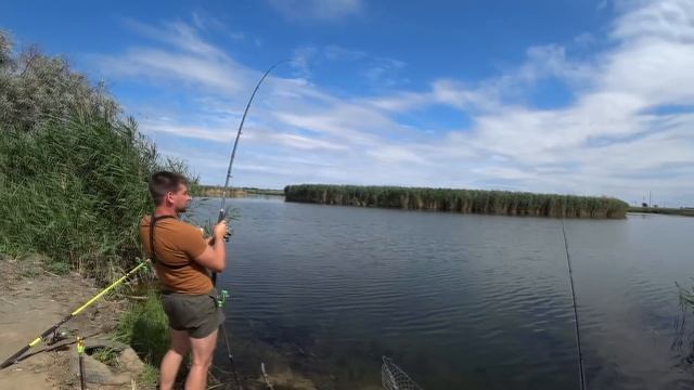 ЧУТЬ НЕ УПУСТИЛА СПИНИННГ\\ БЕШЕННАЯ РЫБАЛКА НА МАЛЕНЬКОЙ РЕЧКЕ смотреть онлайн