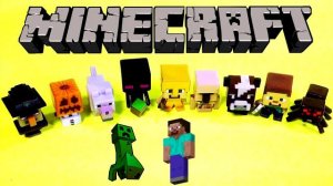 a lot of minecraft toys, игрушки майнкрафт