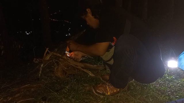 Solo Camping [ASMR]: Campfire For Cooking And Relaxing Sounds Of Camping At Night