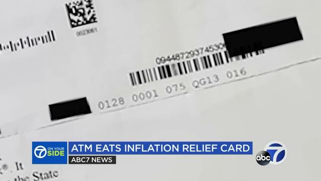 ATM eats couple's California inflation relief card - here's how they got new one смотреть онлайн