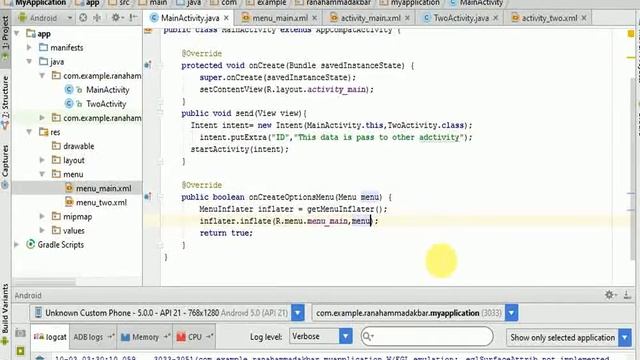 Android 3 onCreate Options Menu смотреть онлайн