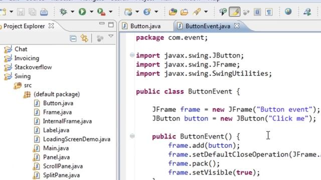 Java swing GUI tutorial #10: JButton and ActionListener смотреть онлайн