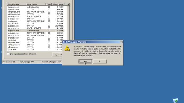 How to End explorer.exe in Windows Server 2003 смотреть онлайн