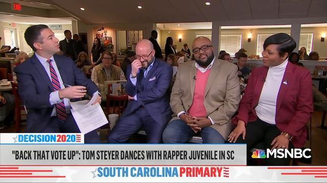 Steyer Dances To Back That Thang Up Before S.C. Primary | MSNBC смотреть онлайн