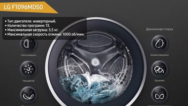 Стиральная машина LG F1096MDS0 смотреть онлайн