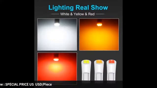 10Pcs T10 W5W Led Bulb 194 168 LED 4SMD 3030 Car Interior смотреть онлайн