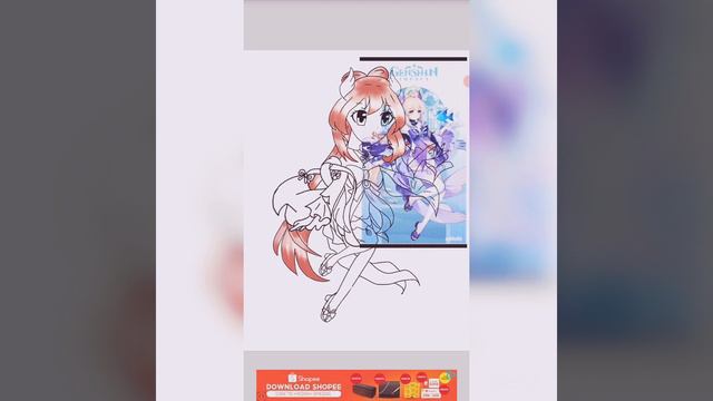 Drawing Kokomi from genshin impact смотреть онлайн