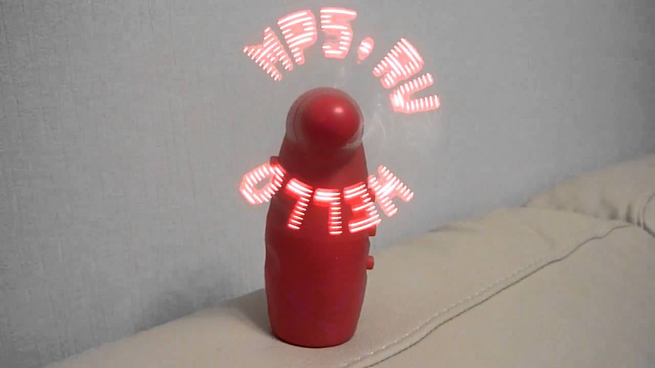 $5.16 Customizable Text Handheld LED Message Display Cooling Fan Gadget SKU 17850 смотреть онлайн