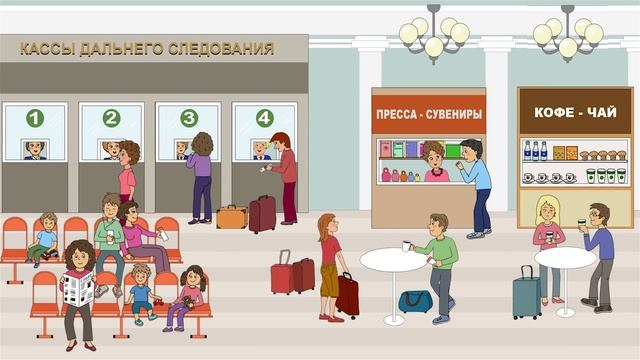 'Железнодорожный вокзал"развивающий мультик для самых маленьких! смотреть онлайн