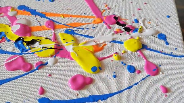 Very Easy Abstract Painting Demonstration / Paint Splatter Technique / Fun/Daily Art Therapy/Day#04 смотреть онлайн