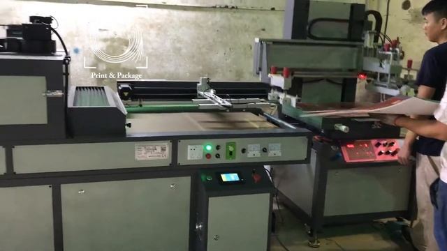 Полуавтоматическая трафаретная печатная линия с автоматическим съемом и УФ сушкой смотреть онлайн
