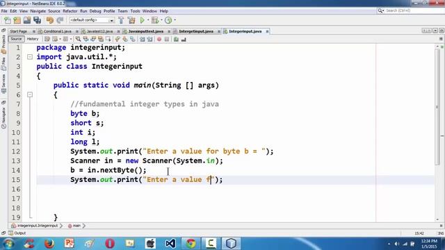 11.grabbing integer input from keyboard. смотреть онлайн