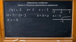 Алгебра 7 класс Уравнения с модулем