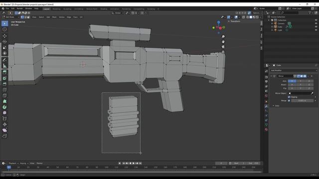 [Low Poly] Моделирование SCI-FI оружия в блендер для игры на Unity смотреть онлайн
