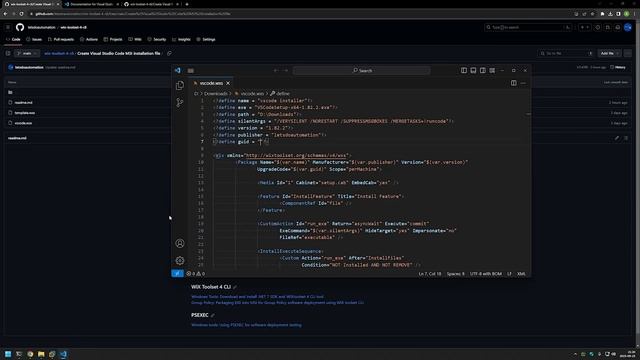 WiX toolset 4 CLI: Create Visual Studio Code MSI installation file смотреть онлайн