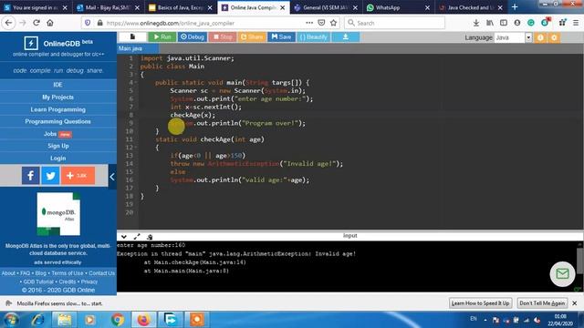Basics of Java, exceptions2 смотреть онлайн
