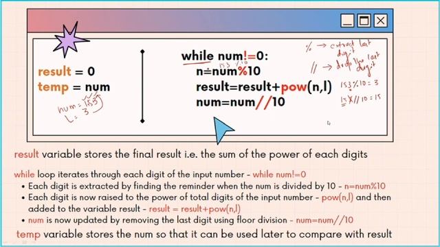 Programming Interview - How to check if number is Armstrong or not.(Logic explained and python code смотреть онлайн