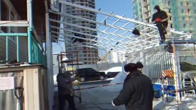изготовление навса над въездом на автостоянку смотреть онлайн