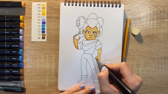 Как нарисовать Шелли карандашом и скетч маркерами | Рисунок для детей, поэтапно и легко смотреть онлайн