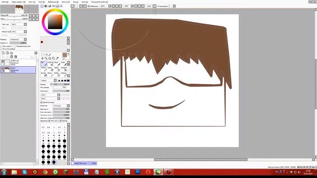 Как нарисовать арт в Paint Tool Sai - легко !! смотреть онлайн