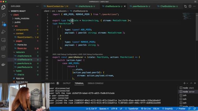 WebRTC tutorial: Chat - part 2, logic on client and server смотреть онлайн