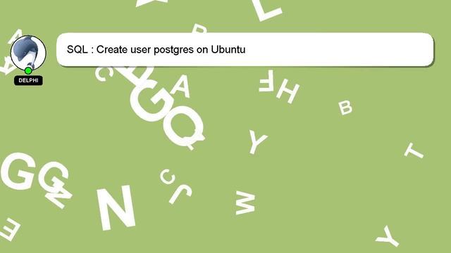 SQL : Create user postgres on Ubuntu смотреть онлайн