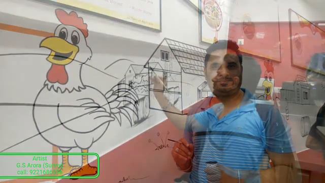 Illustration Line Art Painting  | Illustration Wall Painting By Artist G.S Arora @WallPaintingMumba