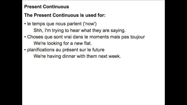 Present Simple x Continuous - French смотреть онлайн