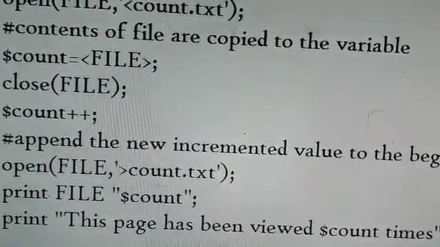 Perl program:count the number of times a web page is visited смотреть онлайн