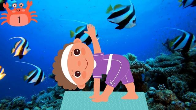 Under the Sea Yoga | Calming yoga for Kids | PE Cool Down | Brain Break | Kids Yoga смотреть онлайн