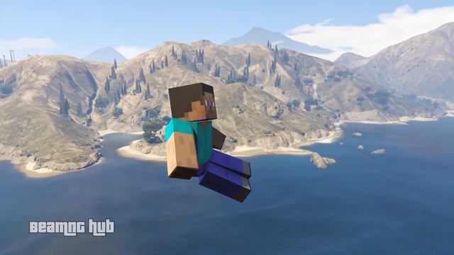 GTA 5 Ragdolls Water MINECRAFT STEVE ep.2 (Euphoria physics) смотреть онлайн