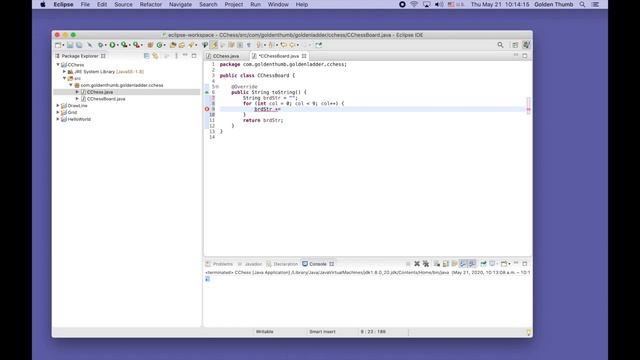 Java CChess 1 | Printing the empty board on Eclipse console смотреть онлайн