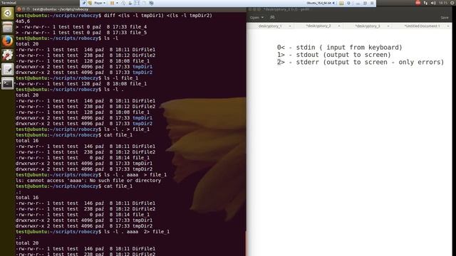 Bash - część #7 - Deskryptory plików / bash scripting - part#7 - file descriptors смотреть онлайн