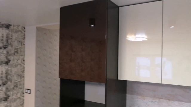 Прямая кухня без ручек смотреть онлайн
