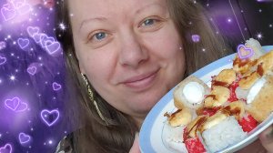 МУКБАНГ ОЧЕНЬ ВКУСНЫЕ РОЛЛЫ+ШИКАРНЫЙ МАКИЯЖ, ЗВУКИ РТА, ЗВУКИ ЖЕВАНИЯ, ШЕПОТ