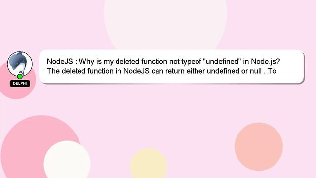 NodeJS : Why is my deleted function not typeof "undefined" in Node.js? смотреть онлайн