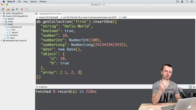 MongoDB CRUD Operations: 08 Insert Document With Different Value Types