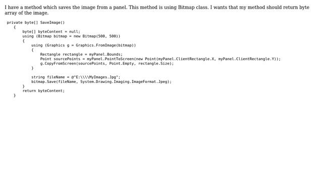 C#-Bitmap to Byte array смотреть онлайн