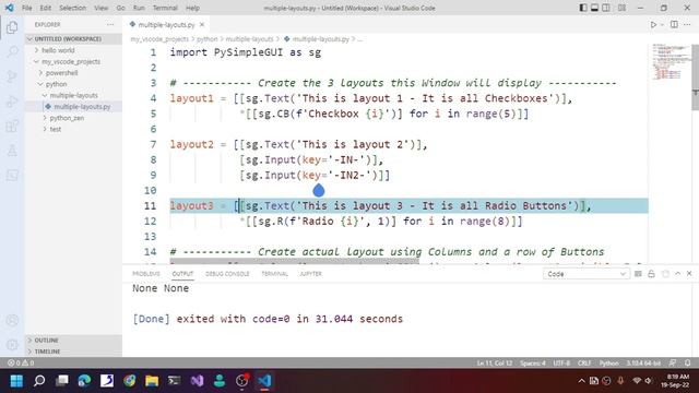 How To Create Multiple Layouts In Python PySimpleGui смотреть онлайн