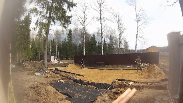 2. Этап. Как сделать дорогу своими руками на века. Россия. Раскидываем песок. смотреть онлайн