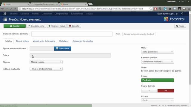 Elaboración de un sitio web con Joomla смотреть онлайн