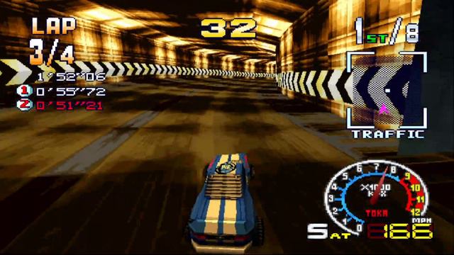 Burning Road PS1 Longplay - Not Bad Arcade Racing Game смотреть онлайн