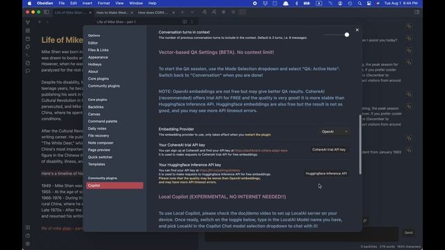 BIG MILESTONE! Obsidian with Local Copilot powered by LocalAI - Demo Chat and QA using Llama 2 смотреть онлайн