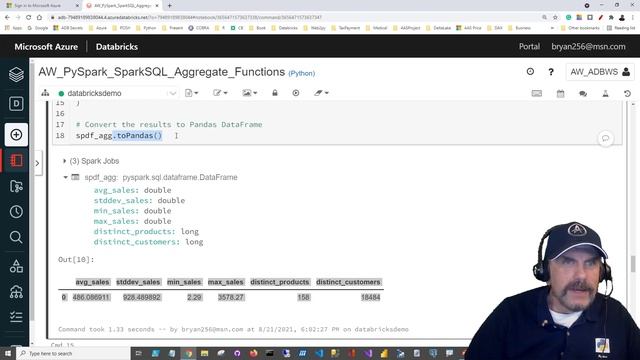 Master Databricks and Apache Spark Step by Step: Lesson 25 - PySpark: Using SQL Aggregate Function смотреть онлайн