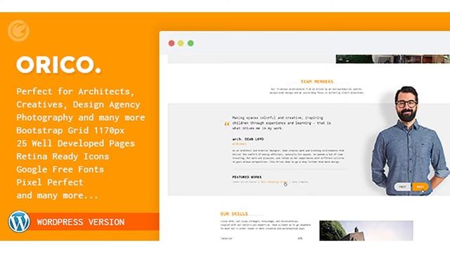 Orico - Creative & Architect Agency WP Theme | Themeforest Website Templates and Themes смотреть онлайн