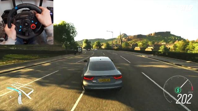 Audi RS7 Goliath Race All Assists Off - Hardest Setting Forza Horizon 4 With G29 Wheel смотреть онлайн