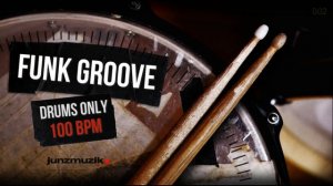 Drum Track FUNK DRUM GROOVE - 100 BPM ★ Drums only backing track. Drum Track