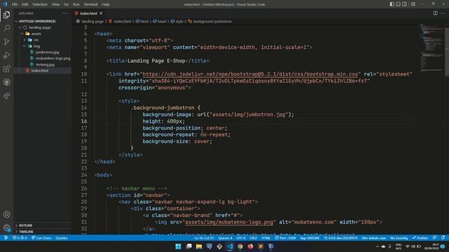 Tutorial Bootstrap 5 Landing Page Toko Online #4. Section Jumbotron смотреть онлайн