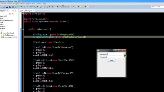 Java Tutorial 3: Layouts GridBagLayout смотреть онлайн